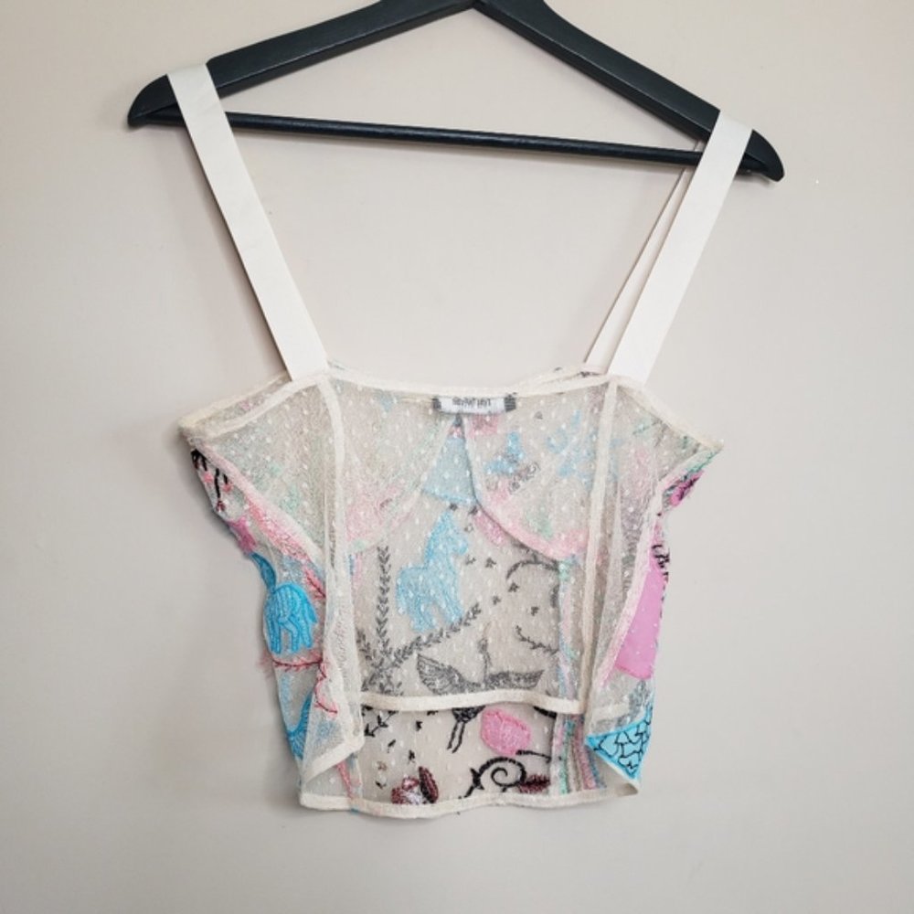 Zara Multicolor Embroidered Tank Top - Picture 2 of 3
